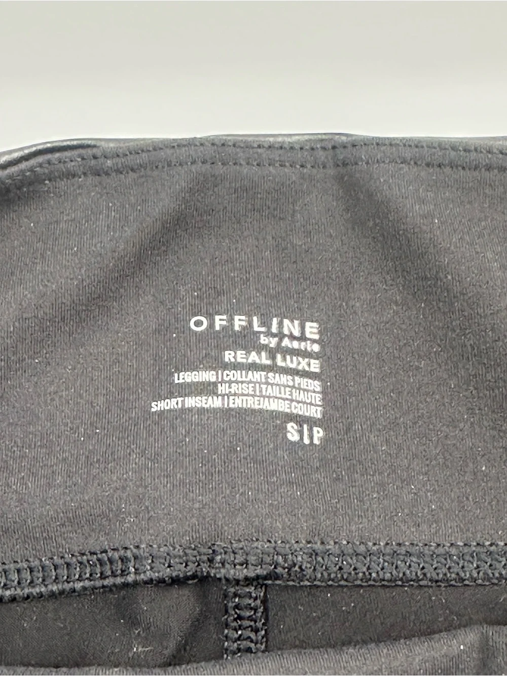 OFFLINE by Aerie Real Luxe Faux Leather Leggings S/P High Rise Petite Black